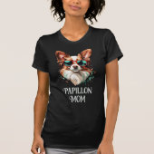 T-shirt Papillon Chien Maman Lunettes de soleil (Devant)