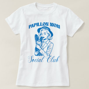 T-shirt Papillon Chien Maman Social Club Line Art for Wome