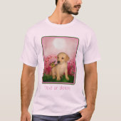 T-shirt Papillon Chiot de laboratoire jaune Papillon Lily  (Devant)