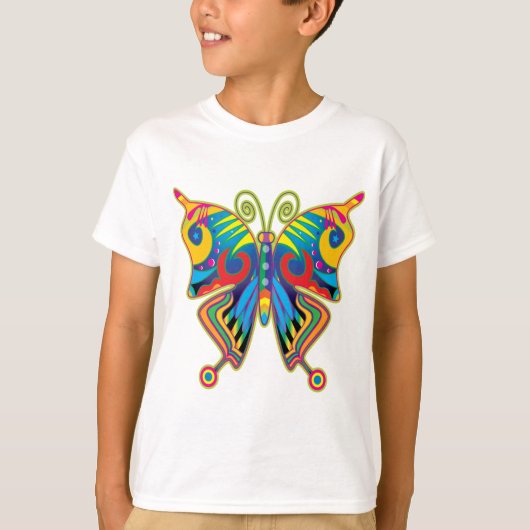 T-shirt Papillon coloré (Devant)