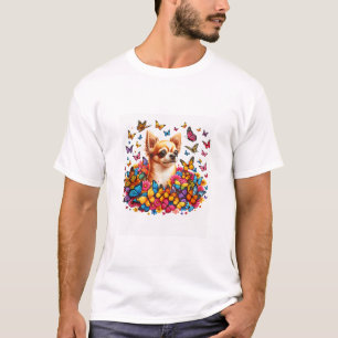T-shirt Papillon coloré Chihuahua