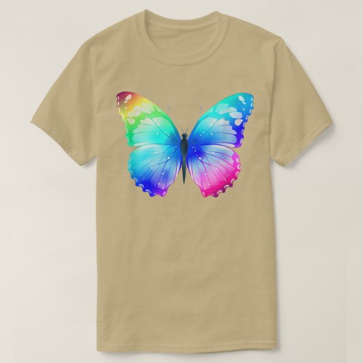 T-shirt Papillon coloré mignon (Design devant)