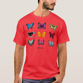 T-shirt Papillon coloré sauvage et gratuit