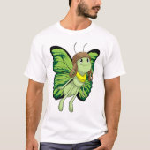 T-shirt Papillon comme pilote avec casquette pilote (Devant)