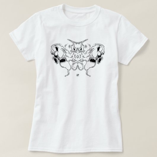 T-shirt papillon coquelicot (Design devant)