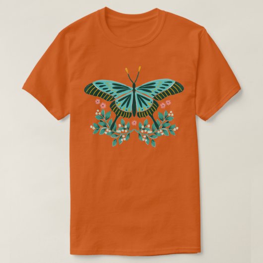T-shirt Papillon cyan (Design devant)