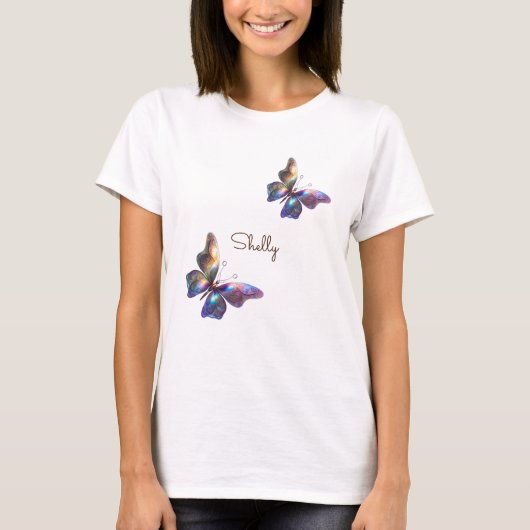 T-shirt Papillon Dans Les Nuages (Devant)
