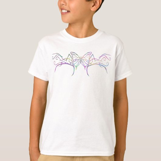 T-shirt Papillon d'arc-en-ciel (Devant)
