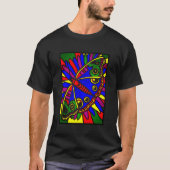 T-shirt Papillon d'art Abstrait coloré (Devant)