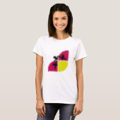 T-shirt Papillon d'art coloré (Devant entier)
