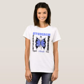 T-shirt Papillon de conscience de cancer de l'estomac (Devant entier)