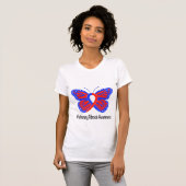 T-shirt Papillon de conscience de fibrose pulmonaire (Devant entier)