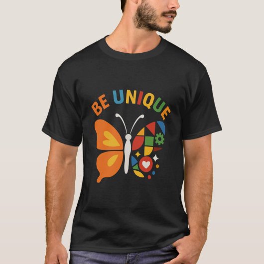 T-shirt Papillon de design aux vraies couleurs (Devant)