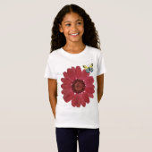 T-Shirt Papillon de fleurs (Devant entier)