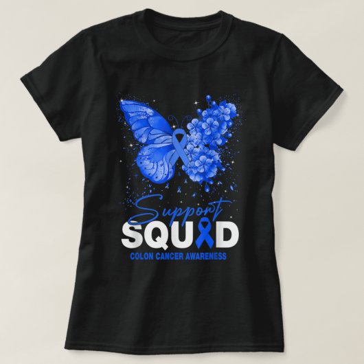 T-shirt Papillon de l'équipe de soutien de la sensibilisat (Design devant)