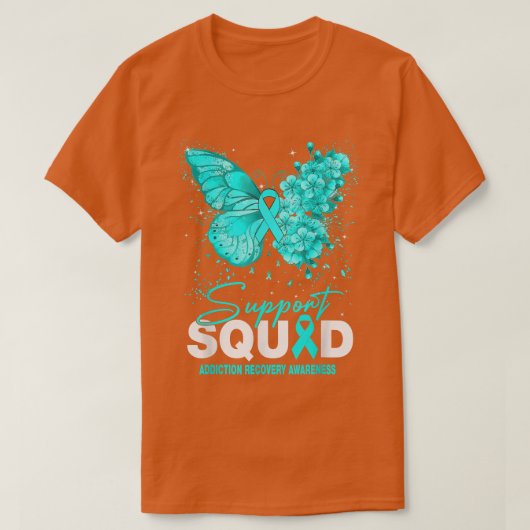 T-shirt Papillon de l'équipe de soutien de la sensibilisat (Design devant)