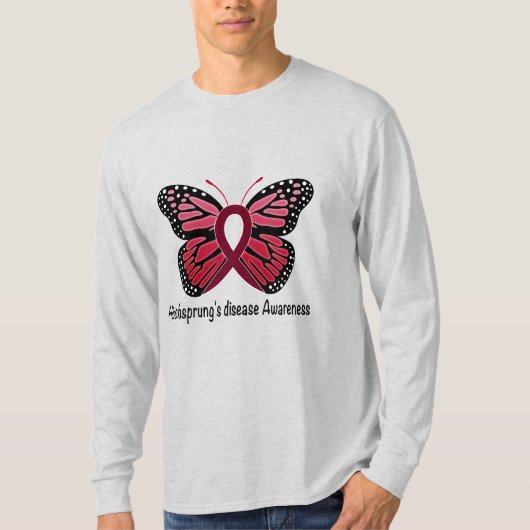 T-shirt Papillon de maladie de Hirschsprung d'espoir (Devant)