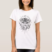 T-shirt Papillon de nuit et champignon (Devant)