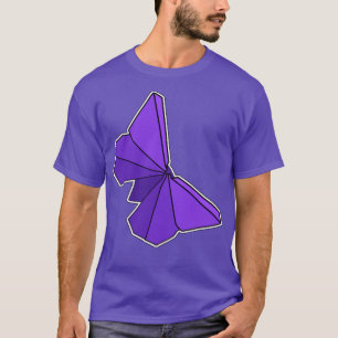 T-shirt Papillon de nuit Origami Sticker Style Design