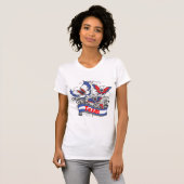 T-shirt Papillon de patriotisme du Texas (Devant entier)