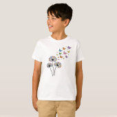 T-shirt Papillon de pissenlit en vol (Devant entier)