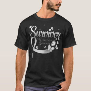 T-shirt Papillon de sensibilisation au mélanome survivant