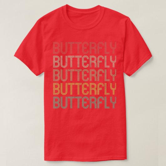 T-shirt Papillon de style rétro nage 1 (Design devant)