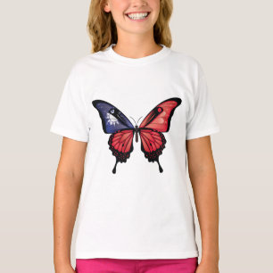 T-shirt Papillon de Taïwan Autocollant de drapeau