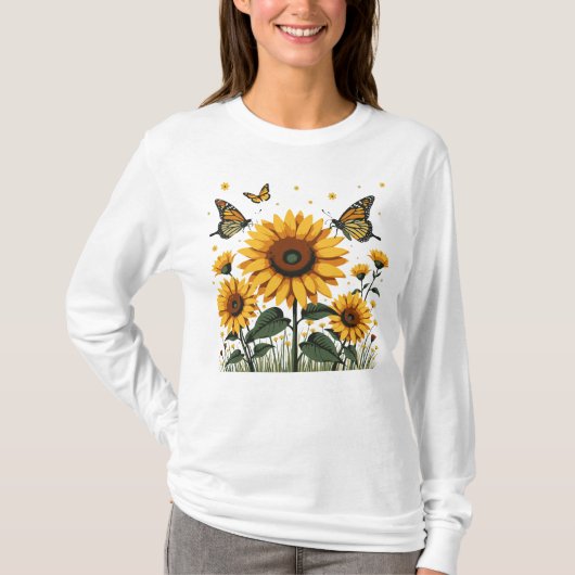 T-shirt Papillon de tournesol (Devant)
