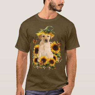 T-shirt Papillon de tournesol du Labrador Cadeaux Amoureux