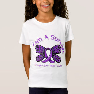 T-Shirt Papillon d'épilepsie je suis un survivant
