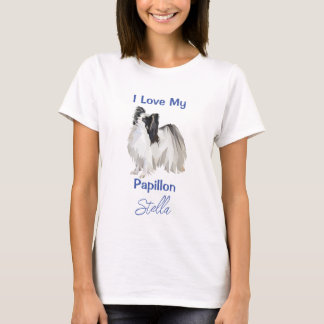 T-shirt Papillon Dog Art personnalisé