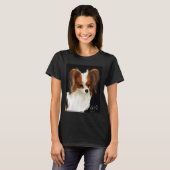 T-shirt Papillon Dog Peinture longue (Devant entier)