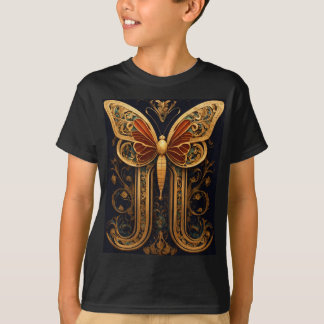 T-shirt Papillon d'or imprimé - Élégant et Vib