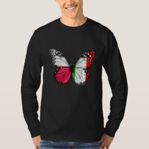 T-shirt Papillon drapeau italien polonais