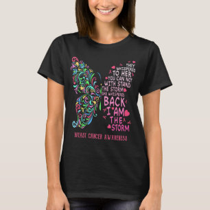 T-shirt Papillon du cancer du sein Je suis la tempête B