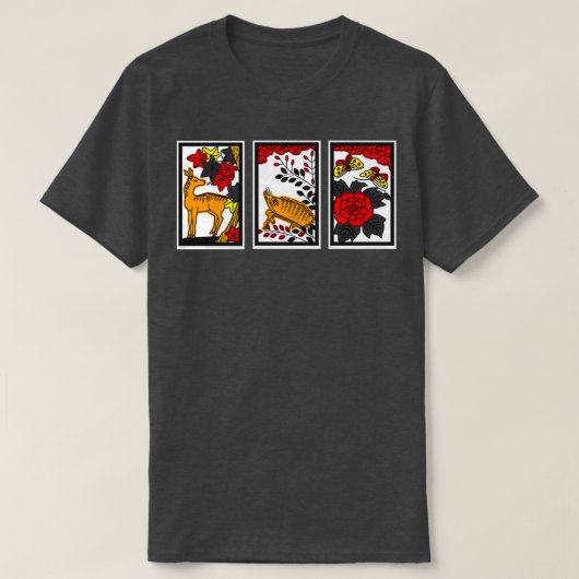T-shirt Papillon du cerf Hanafuda Hand Koi Koi (Design devant)