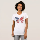 T-shirt Papillon du drapeau américain (Devant entier)