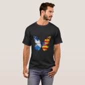 T-shirt Papillon du drapeau catalan écossais (Devant entier)