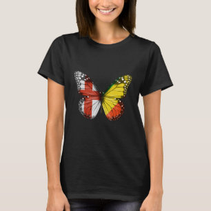 T-shirt Papillon du drapeau du congon anglais