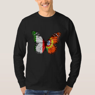 T-shirt Papillon du drapeau portugais italien
