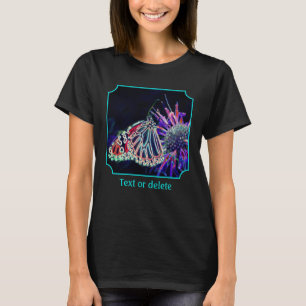 T-shirt Papillon Électrique Art Abstrait De La Nature