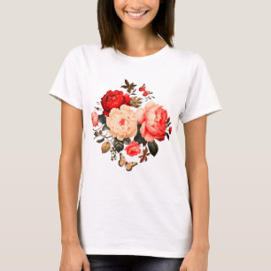 T-shirt Papillon et fleurs
