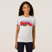 T-Shirt Papillon et fleurs de monarque brillant et beau (Devant entier)