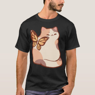 T-shirt Papillon Fairy Calico Cat