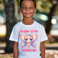 Papillon fée arc-en-ciel frère de la fille qui fêt
