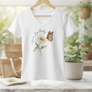 T-shirt Papillon Fleur Sauvage Botanique