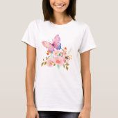 T-shirt Papillon & Fleurs de la Nature (Devant)