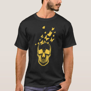 T-shirt Papillon Grunge Fairycore Skeleton esthétique Skul