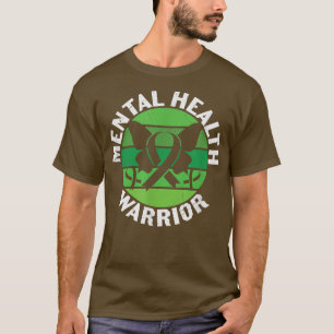 T-shirt Papillon guerrier en santé mentale vert 5574
